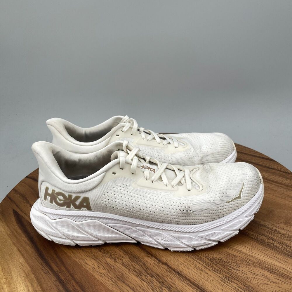 Hoka One One Arahi 8 Shoes Womens Size 9.5 B White Running Comfort Walking Gym